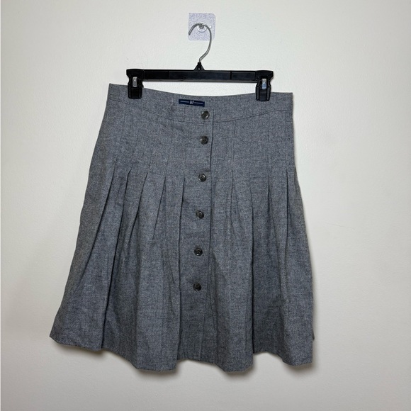 GAP Wool Pleated Midi Skirt - Picture 1 of 4